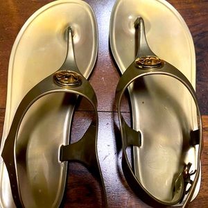 Micheal Kors gold sandals